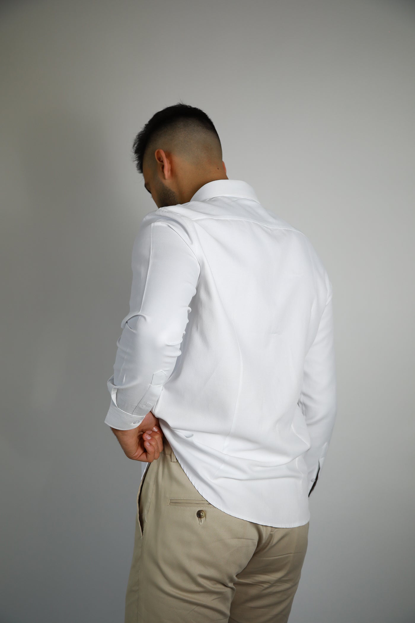 Casual Shirt - White/ Beige