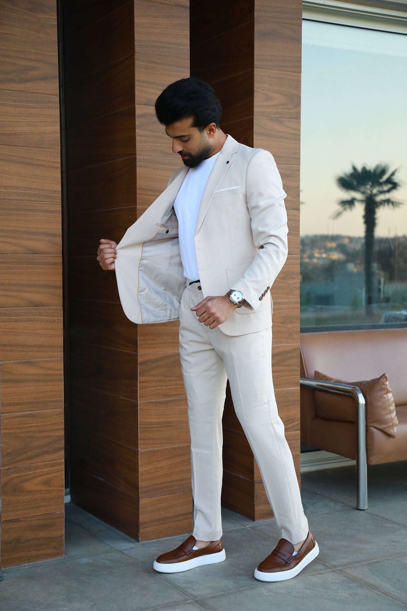 Comfy Travel Suit - Beige