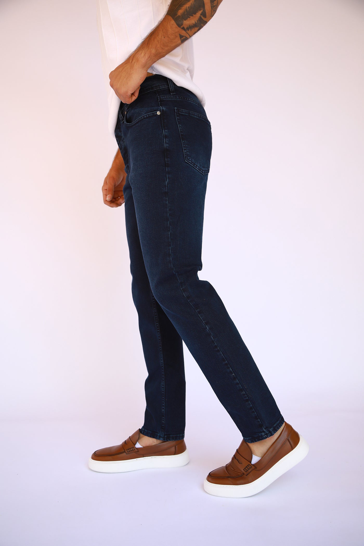 straight fit jeans - Blue Black