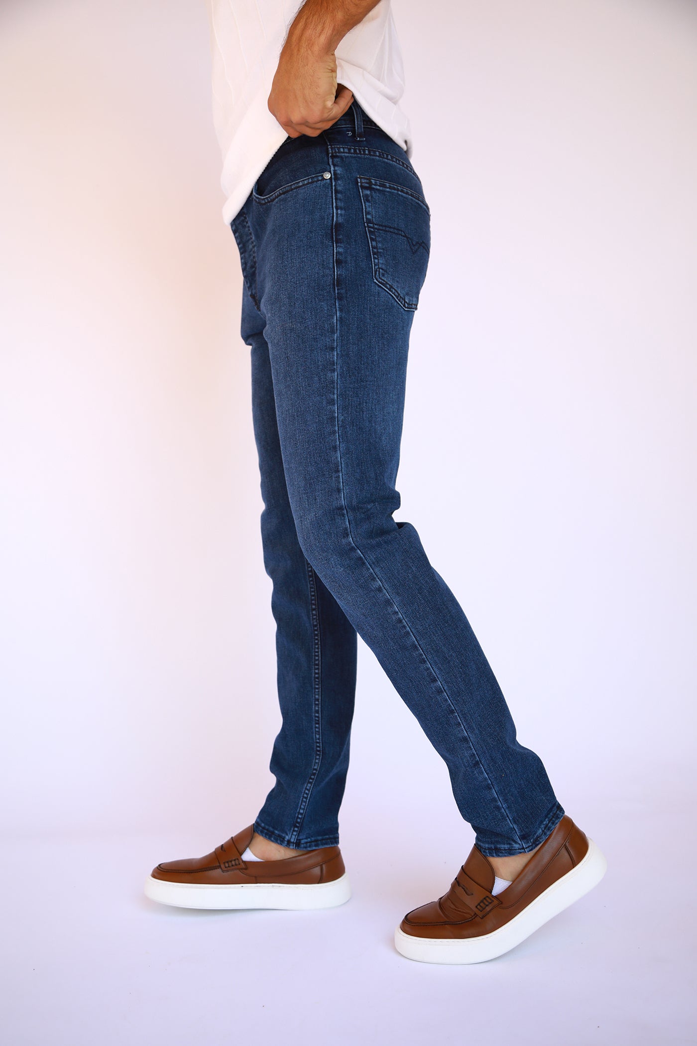 Slim Fit Jeans - Mid Blue