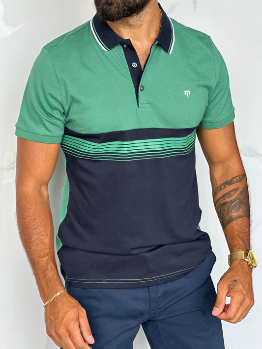 Daul Color Polo - Green