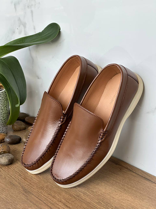 Leather Moccasin - Brown