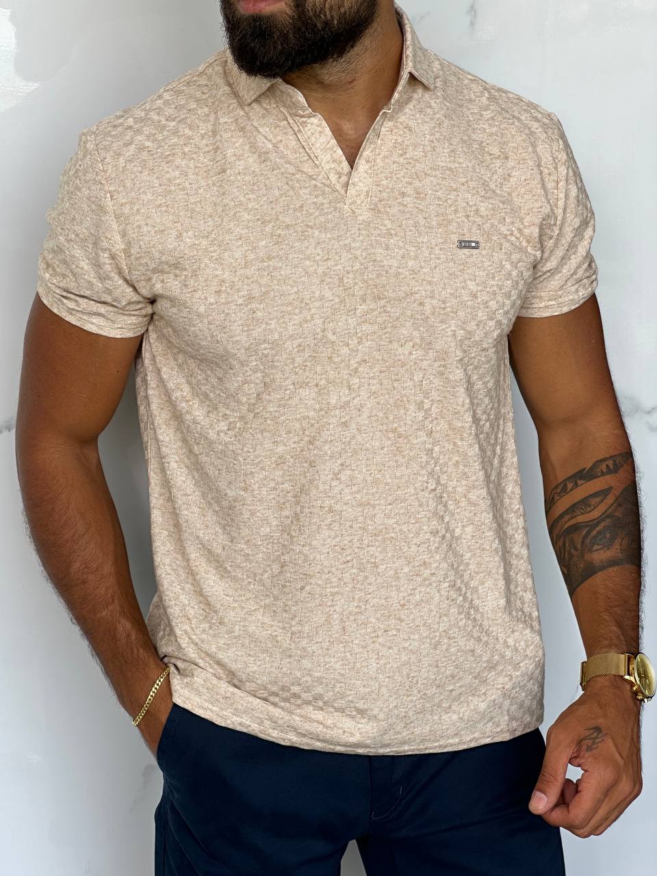 Structured Polo - Beige